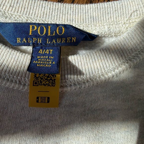 Polo by Ralph Lauren Cream Knit Sweater size 4t like used. 2 times - Picture 3 of 3